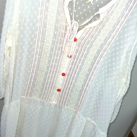 Matilda Jane Clothing | White & Pink Light the Way Top Peasant Tunic Women Large - Picture 6 of 8